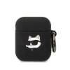 Karl Lagerfeld KLA2RUNCHK AirPods 1/2cover czarny/black Silicone Choupette Head 3D